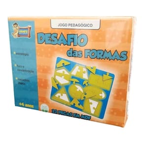 Jogo Pedagógico De Encaixe Desafio Das Formas - 22 Peças