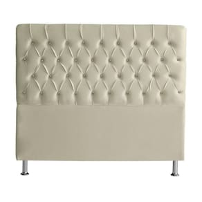 Cabeceira De Cama Box Bella Casal 140 Cm Suede Botão Cristal Porcelana Eli Móveis E Decoração