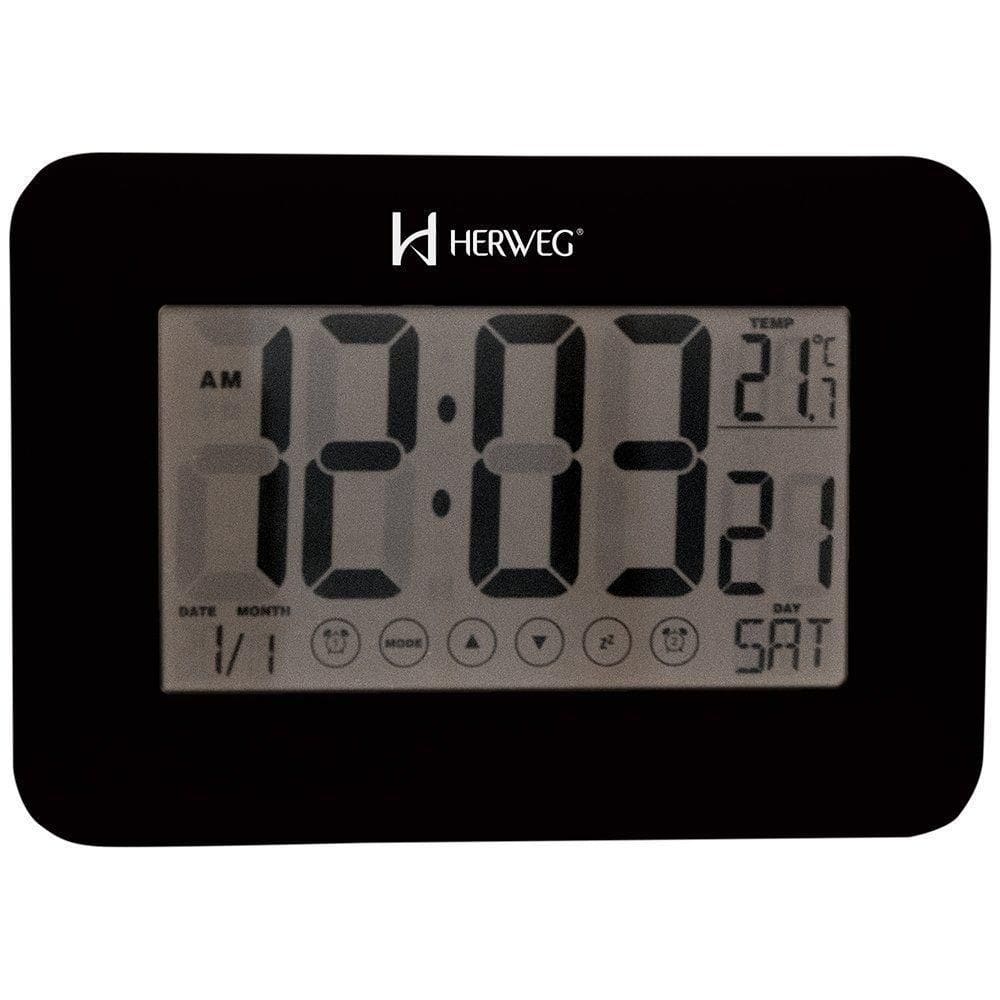 Relógio De Parede Mesa Despertador Digital Touch 2983 Preto - Preto