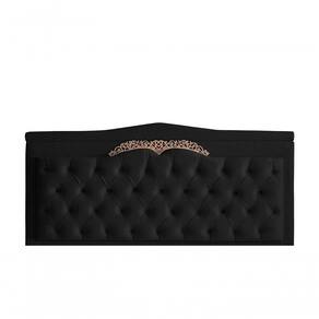 Cabeceira De Cama Box Madri Casal Queen 160 Cm Suede Preto Eli Móveis E Decoração