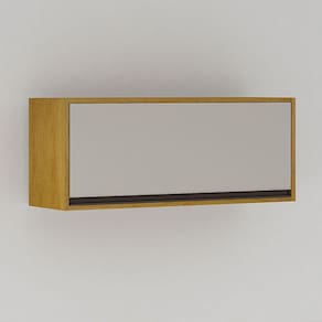 Armário De Cozinha Nala Aéreo Geladeira 1 Porta Mobilihouse Cinamomo/off White
