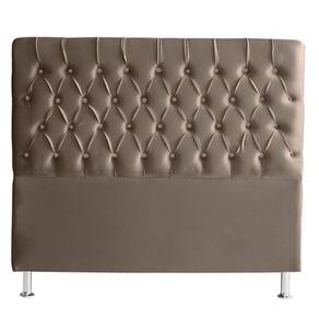 Cabeceira De Cama Box Bella Casal 140 Cm Suede Botão Cristal Capuccino Eli Móveis E Decoração