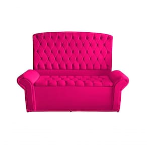 Kit De Quarto Cabeceira De Cama Box E Calçadeira Baú Dubai King 195 Cm Suede Rosa Pink Eli Móveis E Decoração
