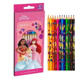 Lapis De Cor Princesas Disney Conjunto Com 12 Cores - Tris