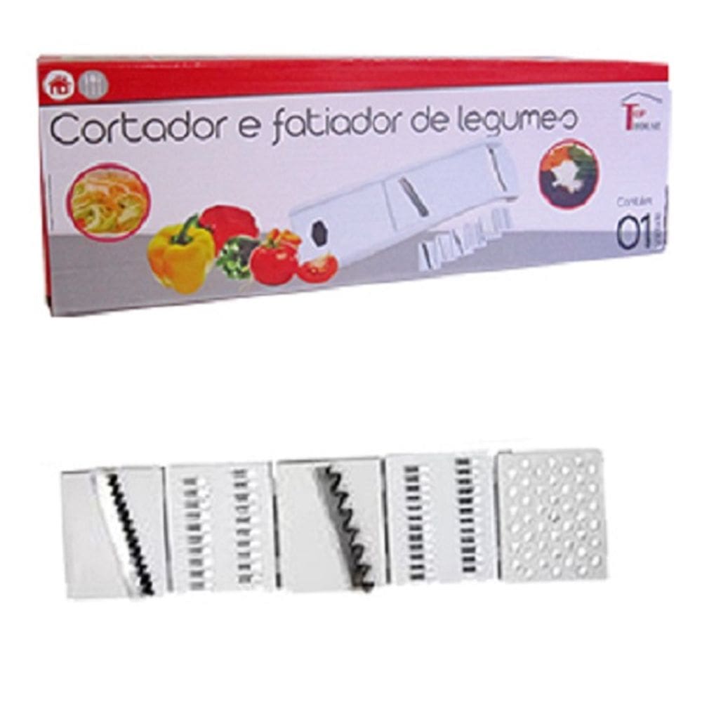 Cortador Fatiador Legumes Metal Plastico 7 Laminas e Ralador