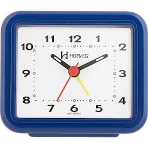 Relógio Despertador Quartz Alarme Forte Azul Escuro - Azul Escuro