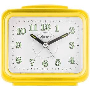 Relógio Despertador Branco Dois Alarme Super Alto Pilha Amarelo - Amarelo
