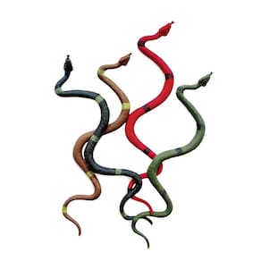 Cobra De Brinquedo Borracha Colorida Serpente - 1 Unidade