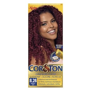 Coloração Creme Cor&Ton Niely Cor Marsala Açaí 8.26