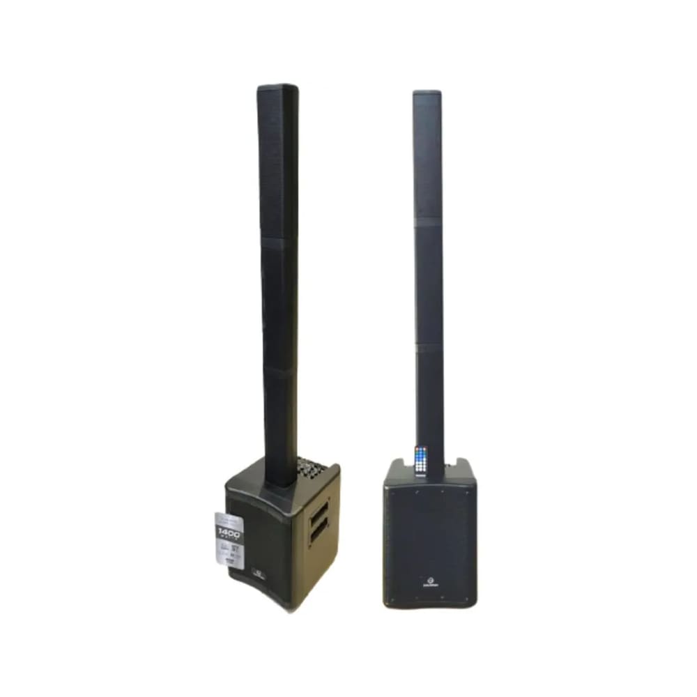 Kit 2 Caixa Amplificada Waldman TWR-1400CH 8" Torre Ativo Cor:Preto