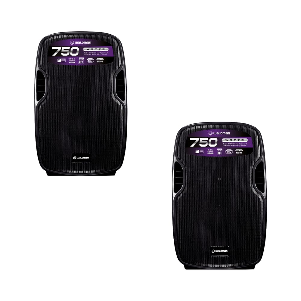 Kit 2 Caixas de Som Ativo 12" Amplificada Waldman RC-450X 450w Bluetooth