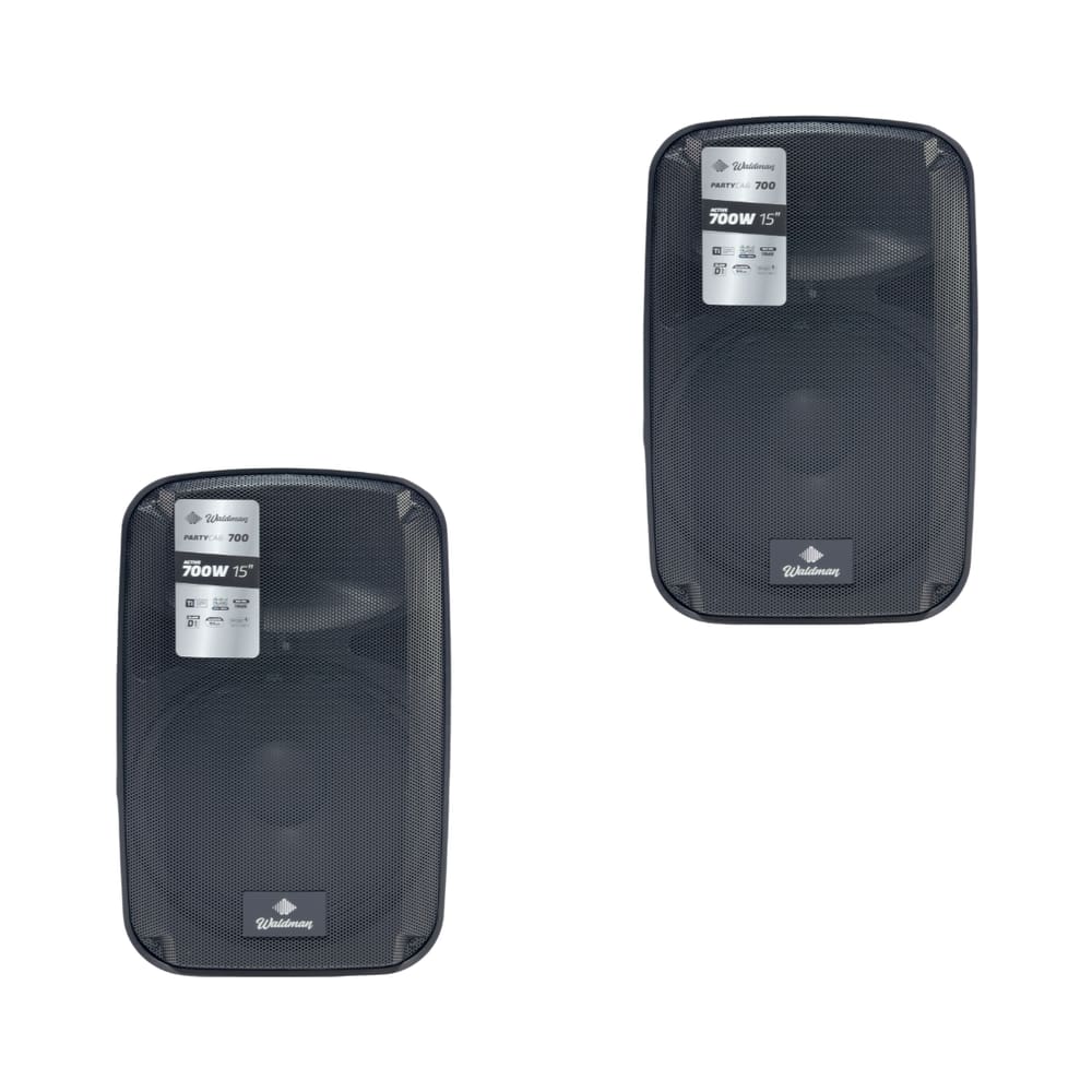 Kit 2 Caixas de som Ativo 15" Amplificada Waldman PTY-700 700W
