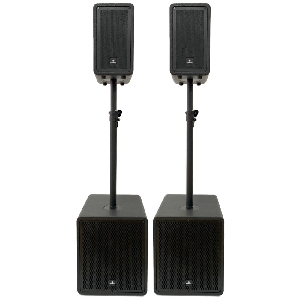 Kit 2 Caixas de Som Amplificada Waldman CB-2400 12" Sistema de Torre Ativo