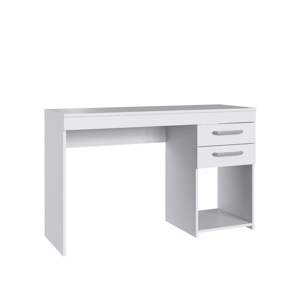 Escrivaninha Mesa para Computador com 2 Gavetas MT102 Office 120x40cm Branco - Decibal