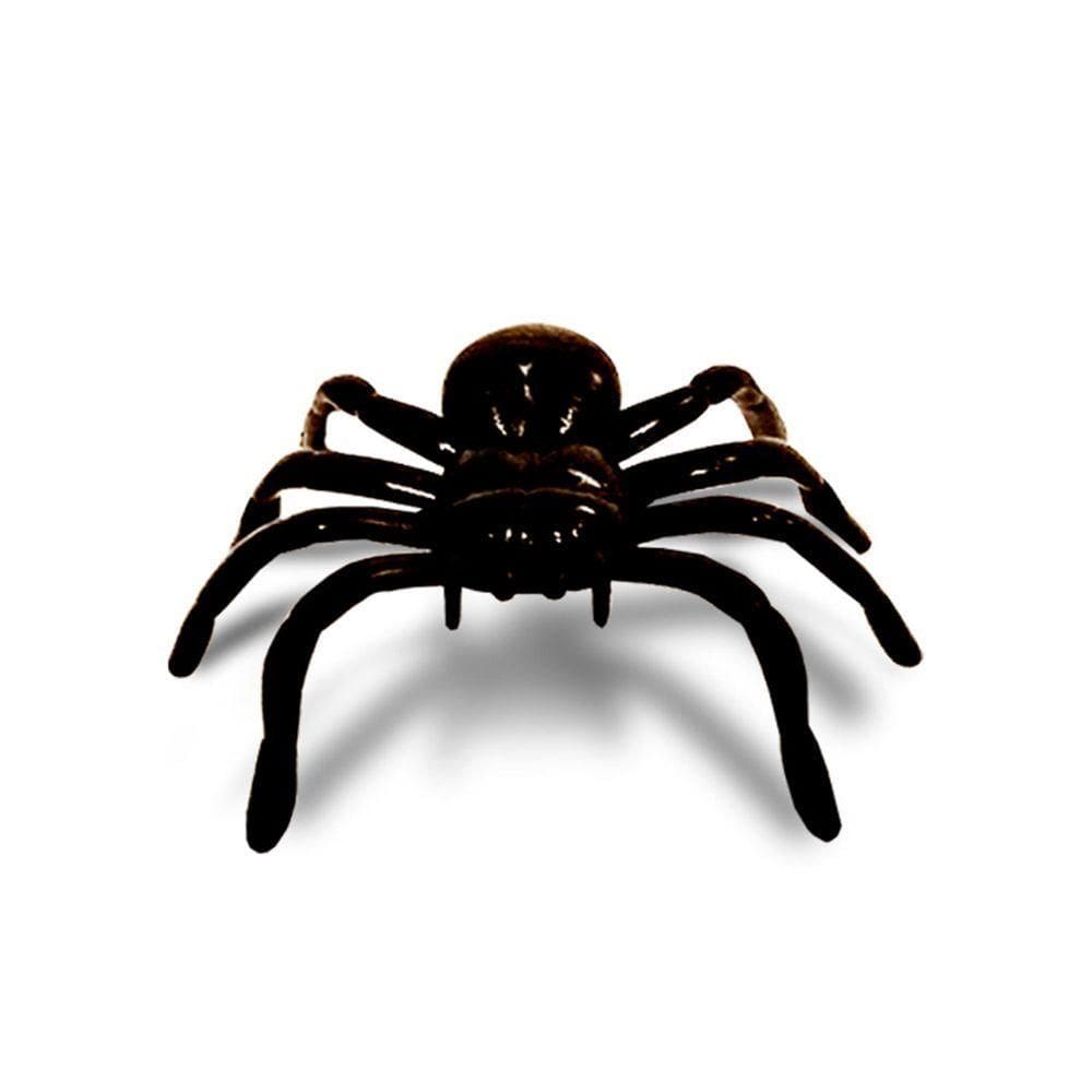 Aranha De Plástico Preta - 10 Unidades