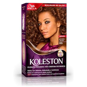 Tintura Creme Koleston Wella Marrom Sedução 537 Kit