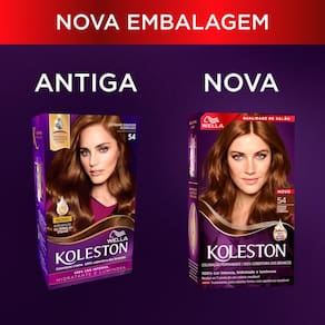 Tinta de Cabelo Koleston Castanho Dourado Acobreado 54