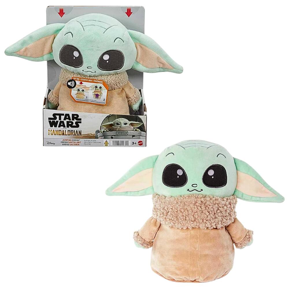 Star Wars Pelúcia Grogu Saltitante Mattel HPG48