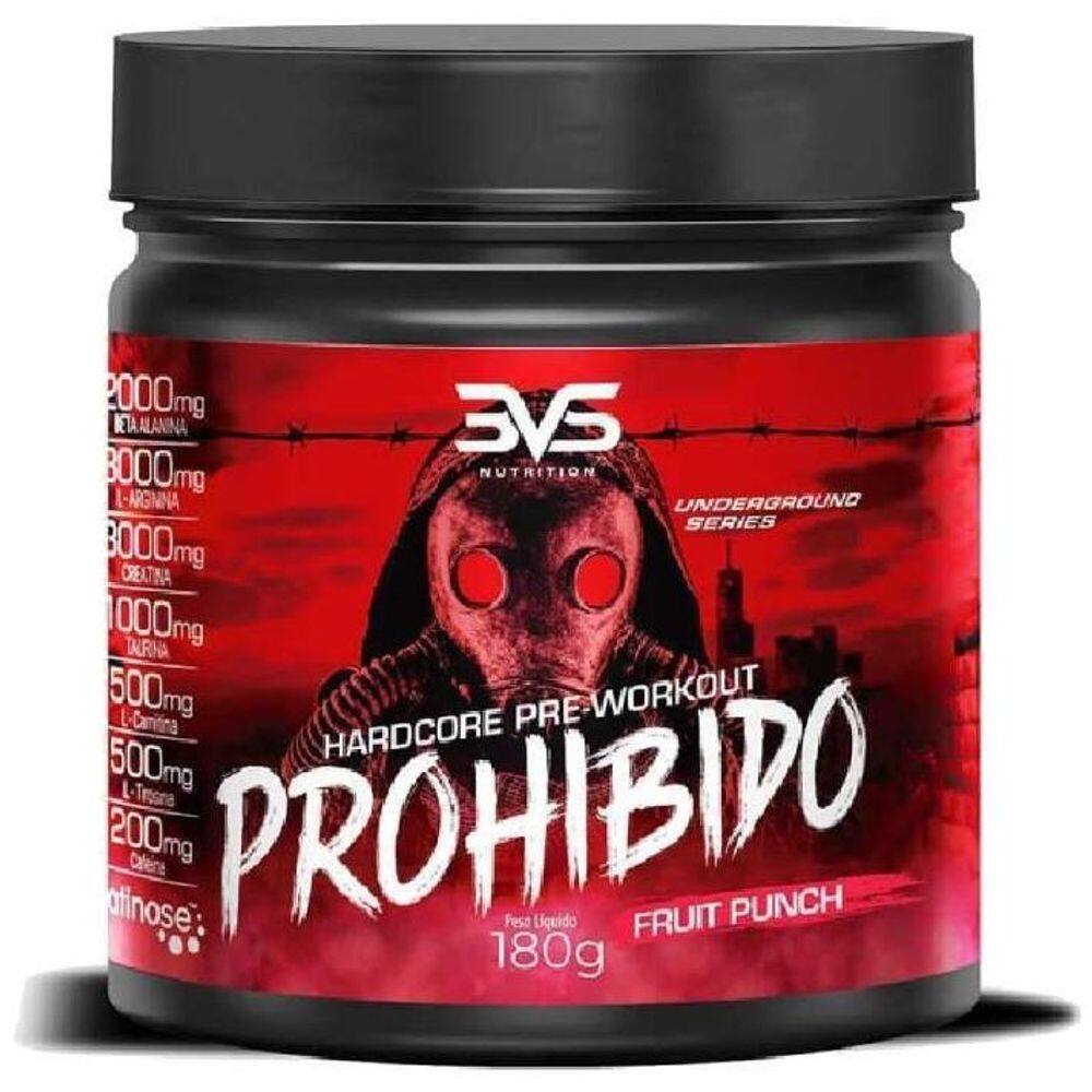 Prohibido Hardcore Pré-Workout 180G - Fruit Punch