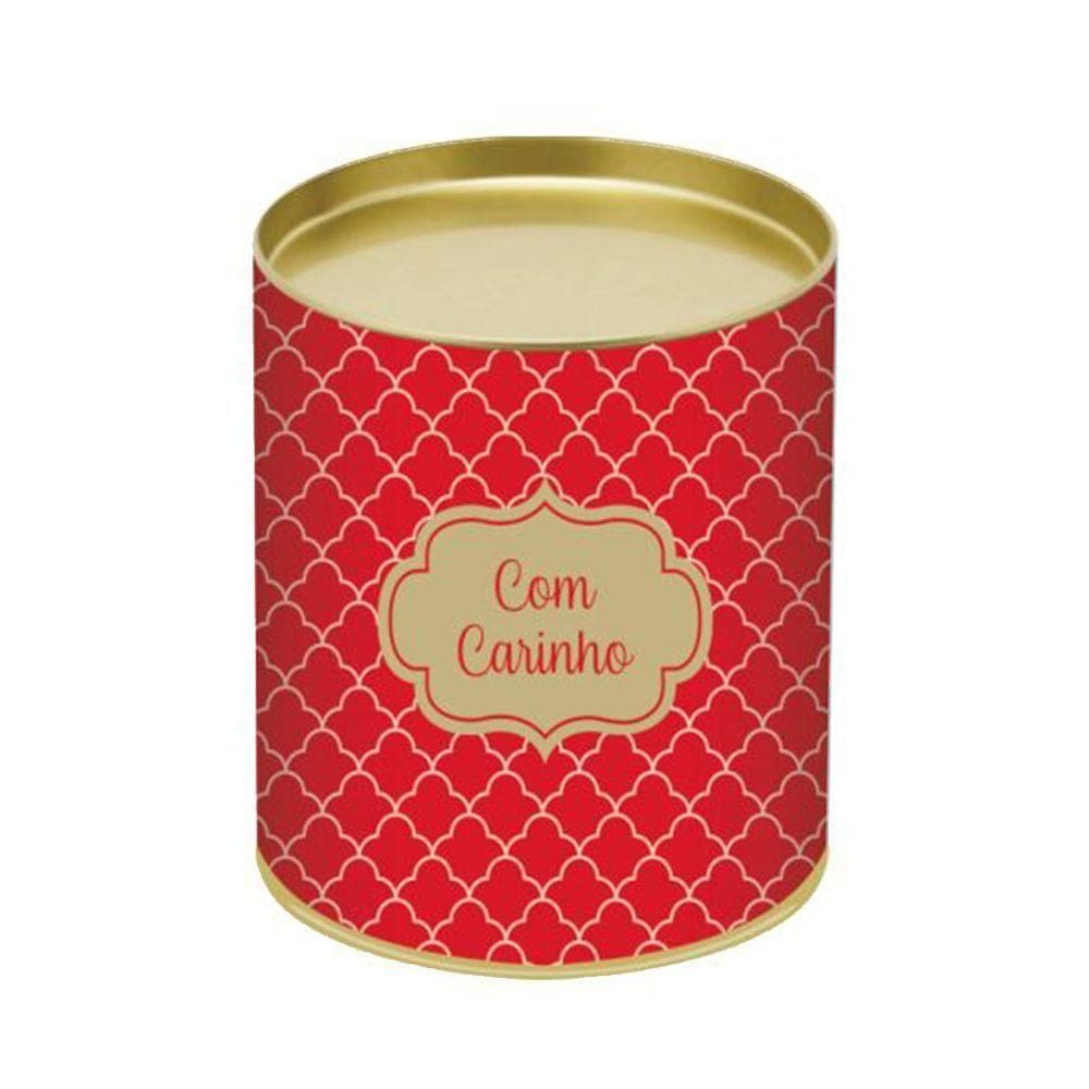 Lata Para Presente Vermelha Elegance