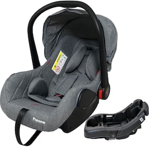 Cadeirinha para Carro com Base Passear Baby Aconchego Cinza