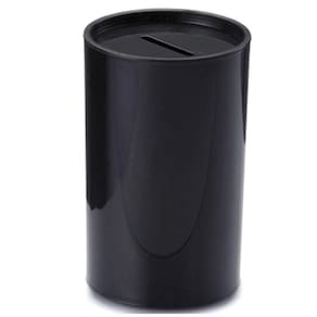 Mini Cofrinho De Plástico Preto - 6 Unidades