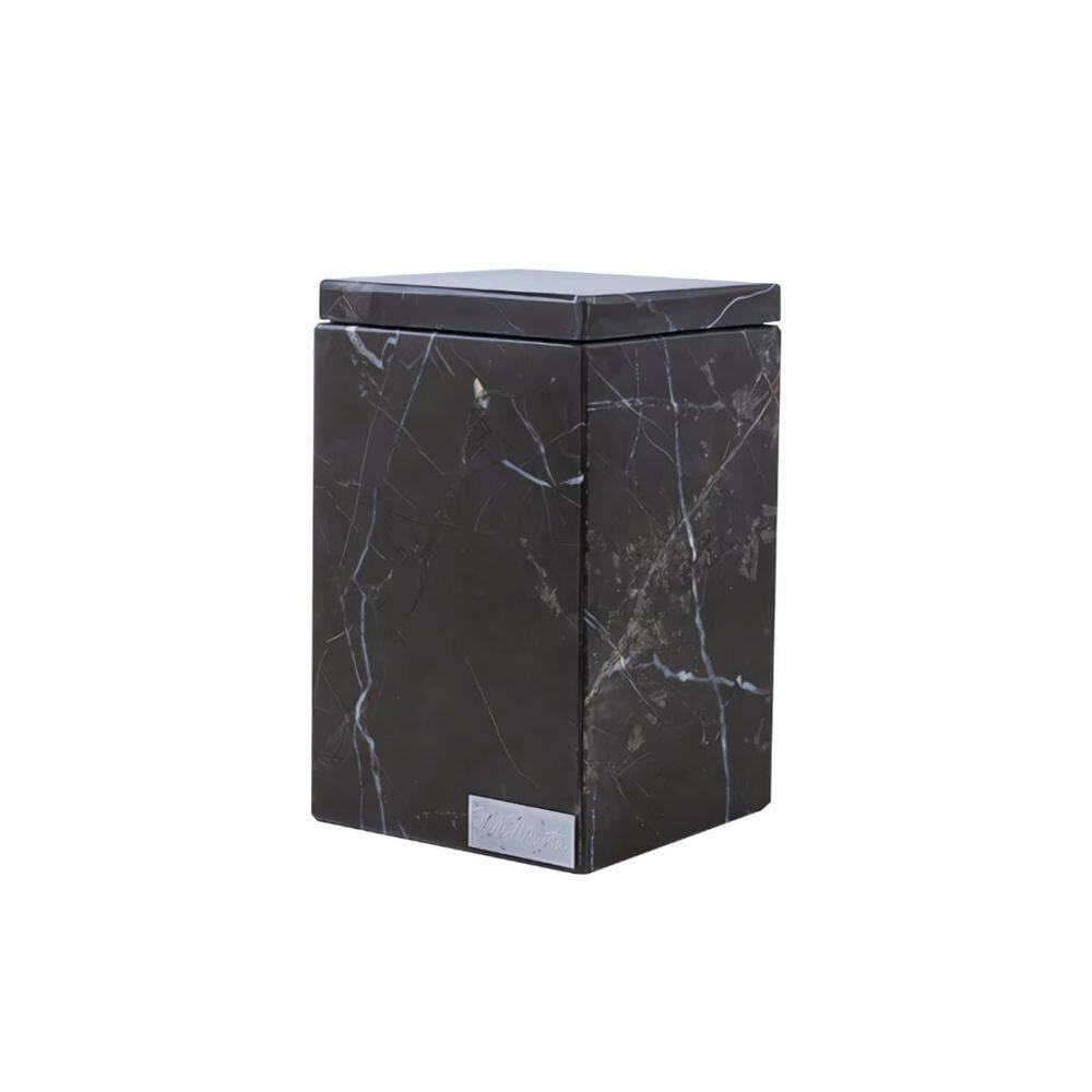 Porta Algodão com Tampa em Mármore Bronze Armani