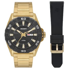 Relógio Orient Masculino Troca Pulseira Dourado Mgss1276 P1kx