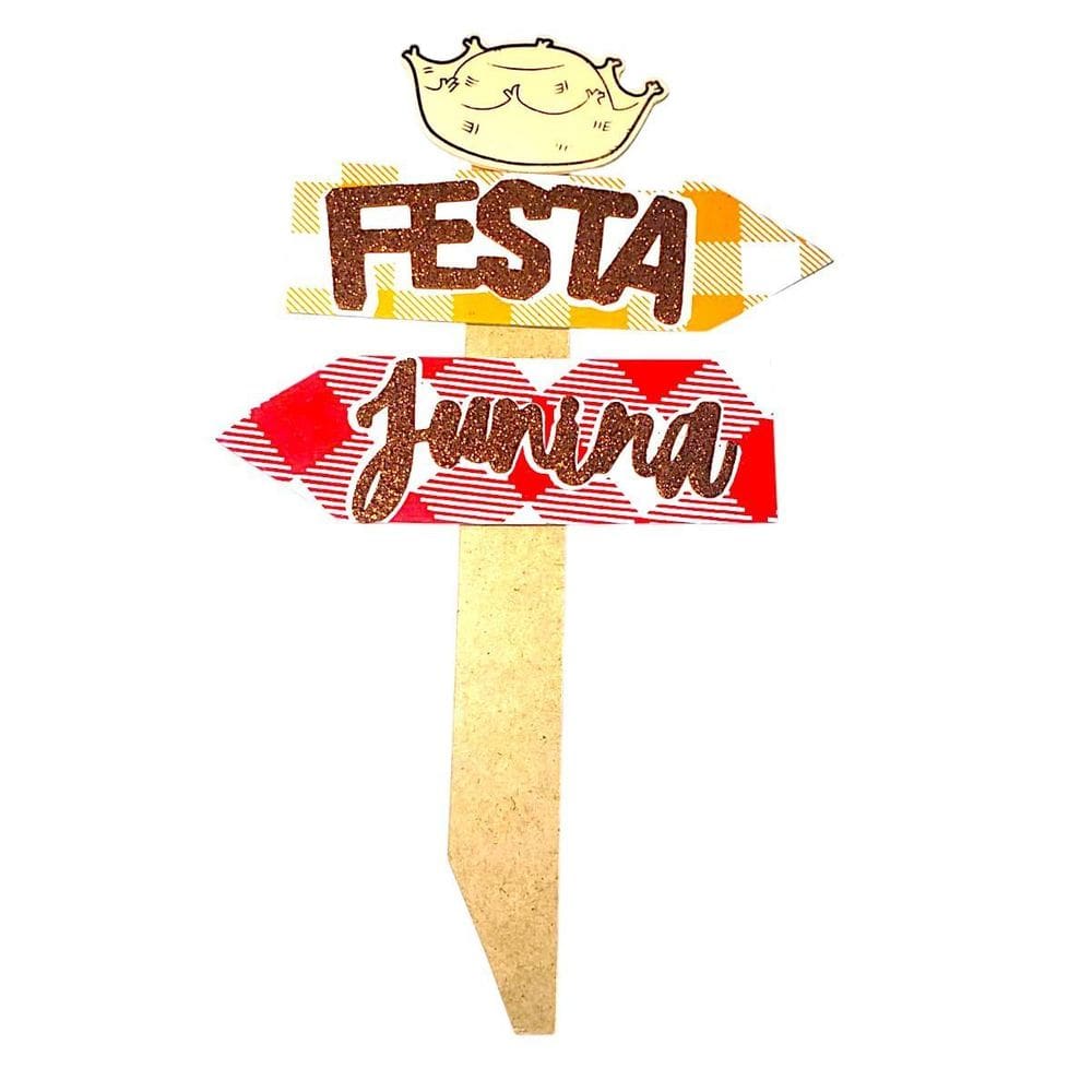 Mini Placa Decoração De Jardim Festa Junina