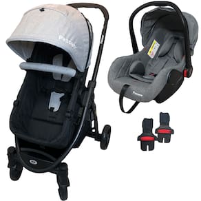 Carrinho de Bebe Bebe Conforto Passear Baby Jupiter 3 em 1 Cinza