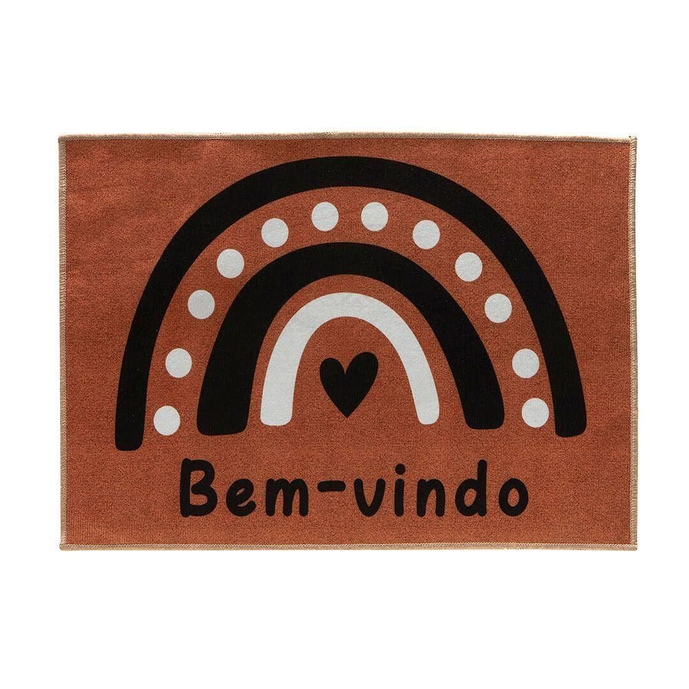 Tapete De Porta Estampado Bem Vindo Berlim