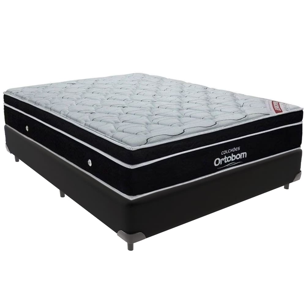 Cama Box e Colchão Elegant Molas Ensacadas Casal Ortobom