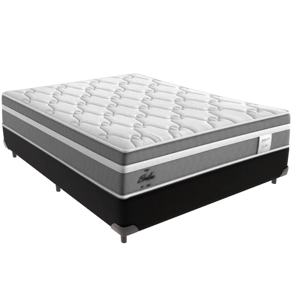 Cama Box Preto e Colchão Berlim Molas Ensacadas Casal Probel