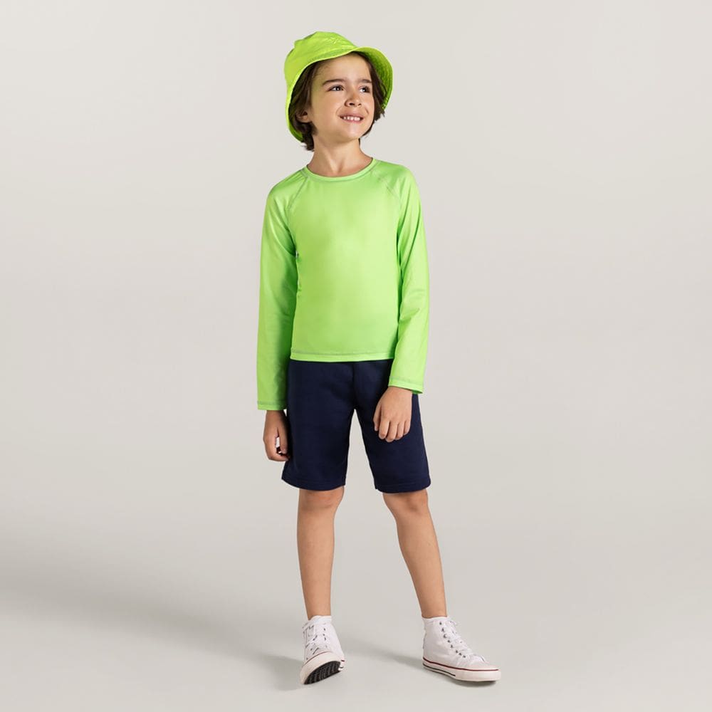 Camiseta Infantil Unissex Em Malha Com Proteção UV Brandili