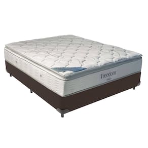 Cama Box Marrom e Colchão Freedom Molas Ensacadas Casal Ortobom
