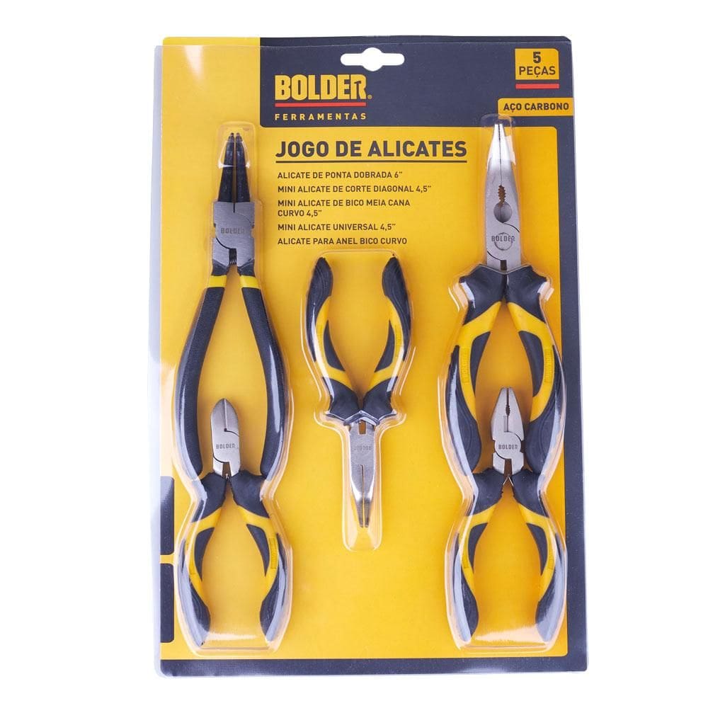 Jogo de Alicates 5 Peças Bolder