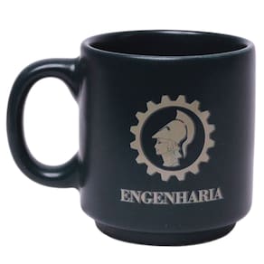 Mini Caneca Profissão Engenheiro Engenheira Engenharia Café Expresso Empilhável Cerâmica 100ML
