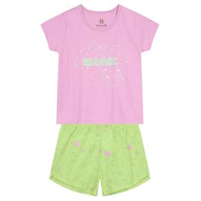 Pijama infantil menina de galáxia que brilha no escuro Brandili