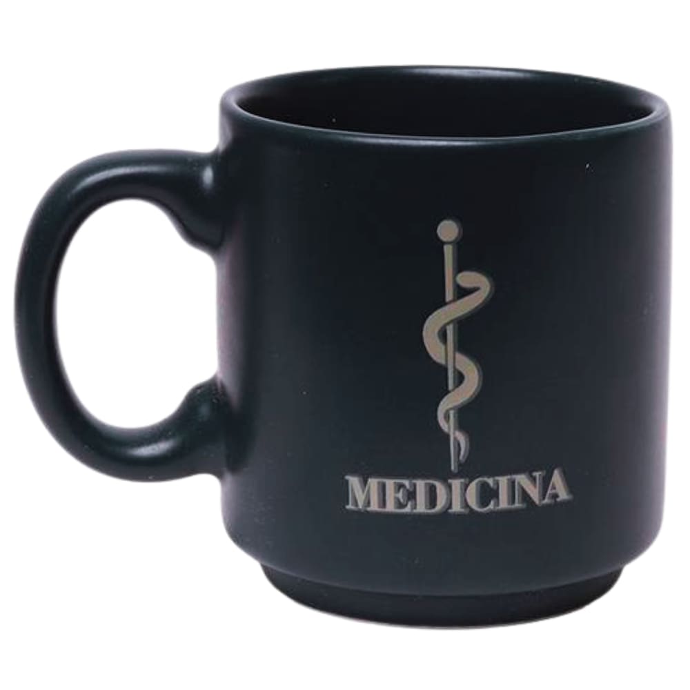 Mini Caneca Profissão Medico Medica Medicina Café Expresso Empilhável Cerâmica 100ML