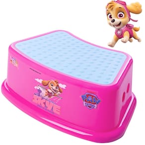 Banquinho Degrau Infantil Patrulha Canina Skye Baby Style Crescidinhos Antiderrapante Seguro e Resistente Menina