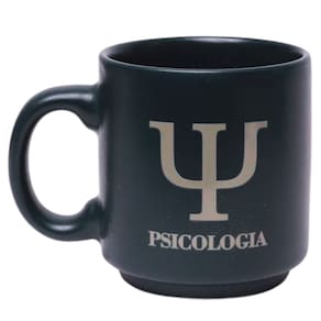 Mini Caneca Profissão Psicologo Psicologia Café Expresso Empilhável Cerâmica 100ML
