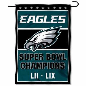 Bandeira WinCraft Philadelphia Eagles 2 vezes campeã 32x45cm