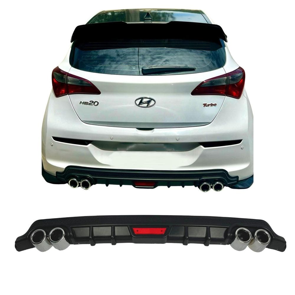 Difusor Para-Choque Traseiro Preto Universal Ford Chevrolet