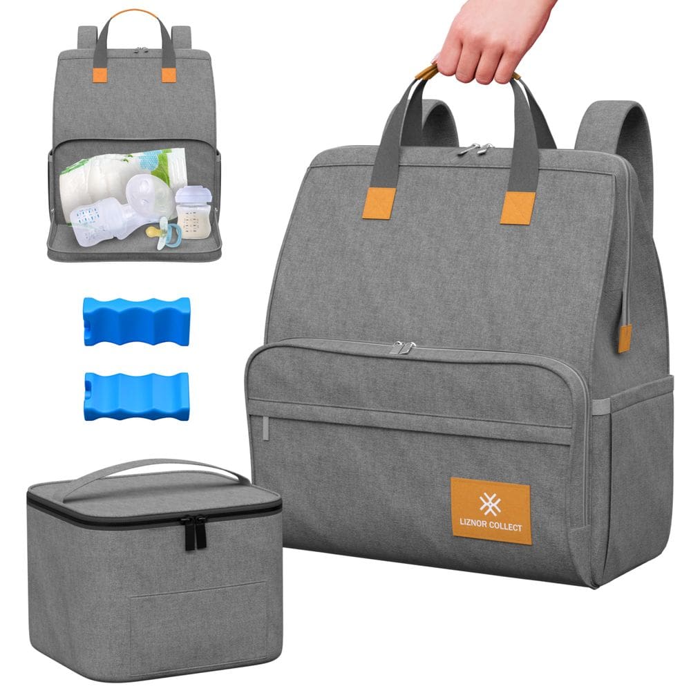 Bolsa de bomba de mama LIZNOR COLLECT Mochila de bomba de mama com refrigerador