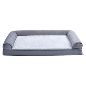 Cama para animais de estimação Amazon Basics Foam Living Room Sofá cinza 90x70cm