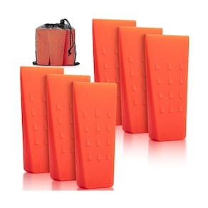 Tree Felling Wedges UNCO de 5,5 polegadas com pontas, pacote com 6 unidades com bolsa