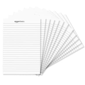 Bloco de anotações Amazon Basics, estreito, 5x8", 72 folhas