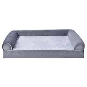 Cama para animais de estimação Amazon Basics Foam Living Room Sofá cinza 76x51cm