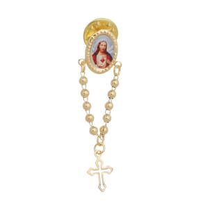 Boton Dezena do Sagrado Coração de Jesus Dourado