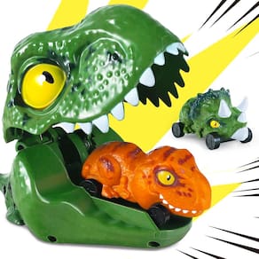 Conjunto de brinquedos Dinosaur Cars Launcher iPlay iLearn para crianças de 3 a 6 anos